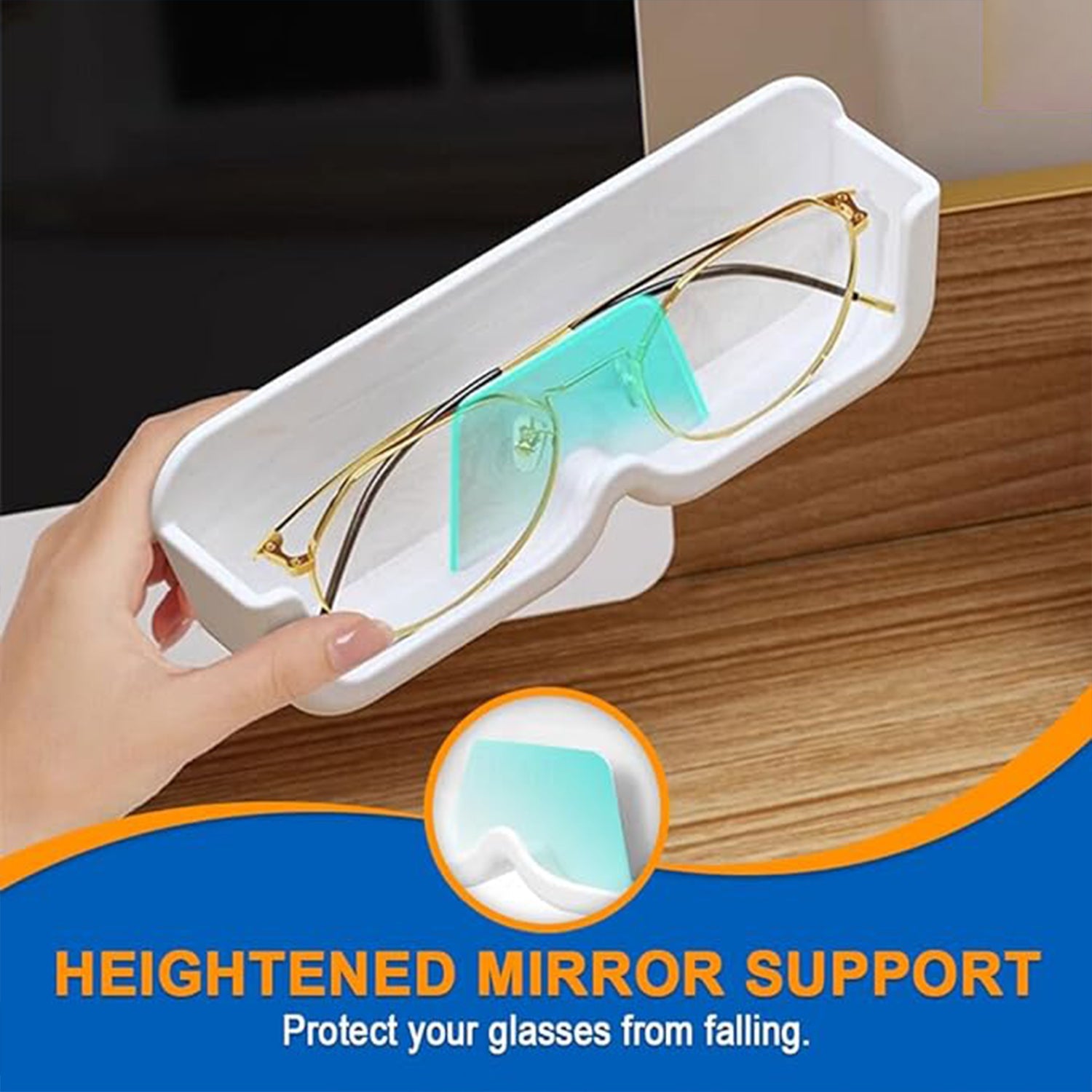 17823 Wall Mount Sunglass Organizer Simple Space Saving Glasses Storage Box Eyewear Stand Holder for Showcase Bedroom Apartment With 2 pc Double Sided Adhesive Sticker (2 Pcs Set) 17823 Wall Mount Sunglass Organizer Simple Space Saving Glasses Storage Box Eyewear Stand Holder for Showcase Bedroom Apartment With 2 pc Double Sided Adhesive Sticker (2 Pcs Set)